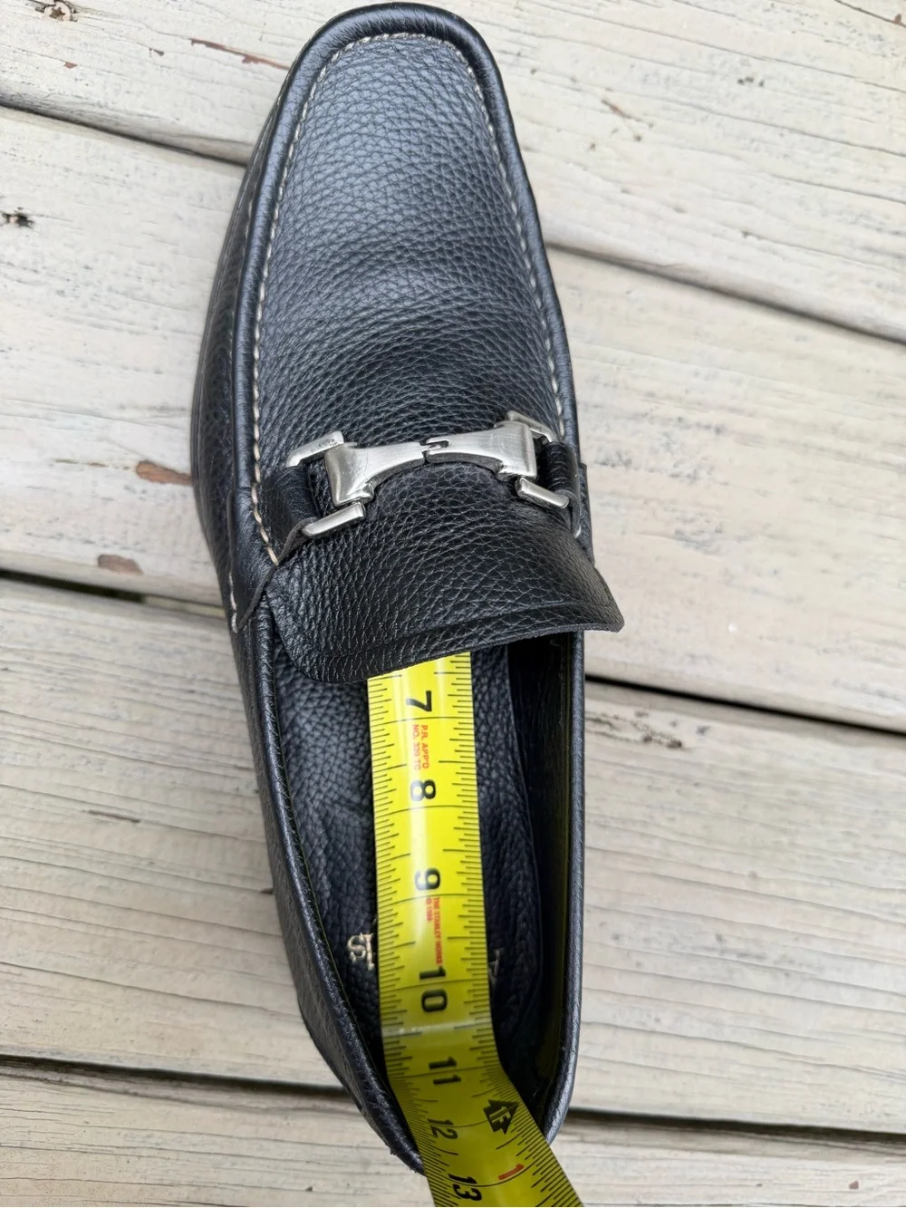 Allen Edmonds Firenze Black Pebbled Leather Bit Loafers